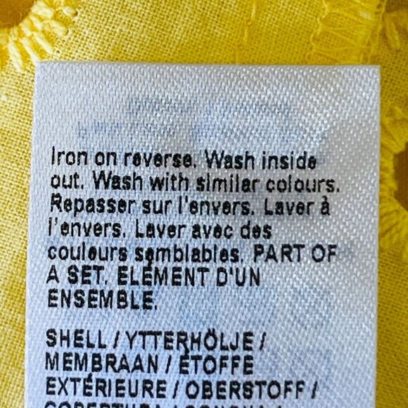 River Island Cutwork Halter Dress Yellow Size L Eyelet Trim  Midi Length - Picture 12 of 16